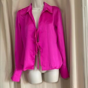 Wild Fable Women's Pink Tie-Front Blouse size XS